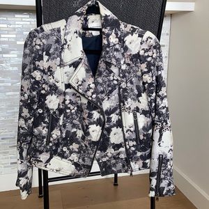 Club Monaco Floral Zip Blazer